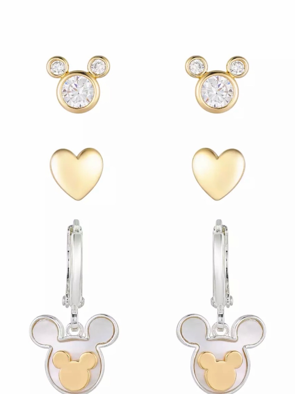 Disney Mickey Mouse Mother of Pearl Icon Earring Set